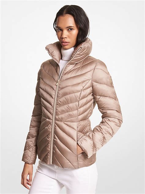 amazon michael kors packable down jacket|michael kors reversible puffer jacket.